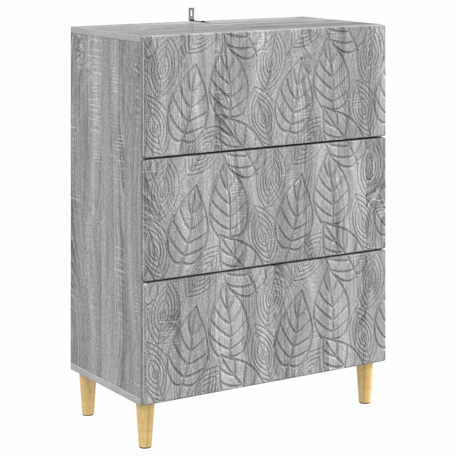 Schubladenschrank Grau Sonoma 66 x 34,5 x 90 cm Holzwerkstoff