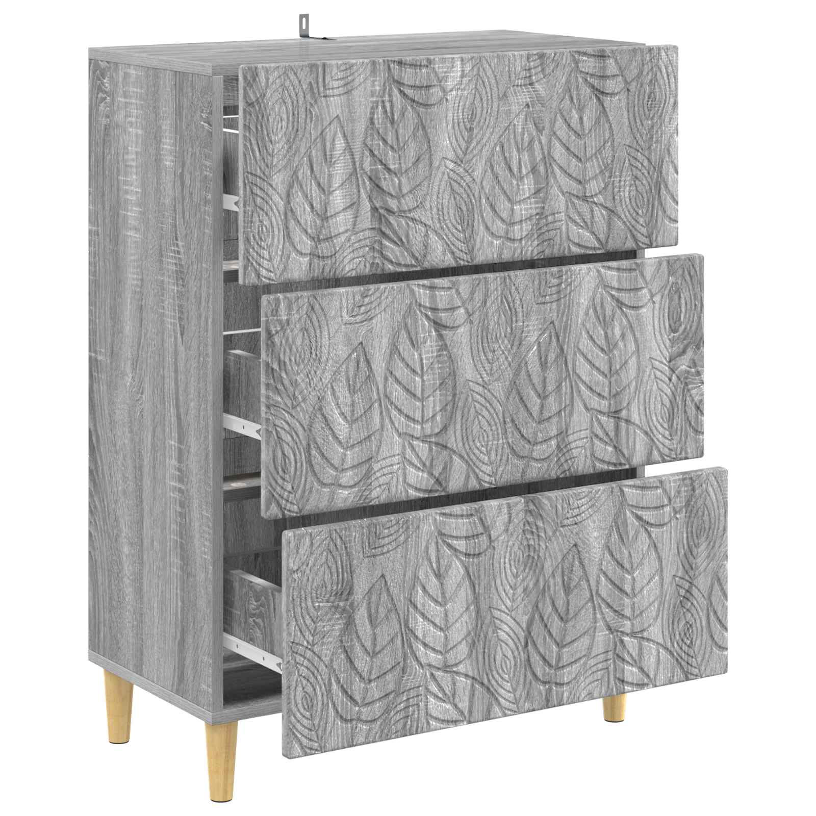 Schubladenschrank Grau Sonoma 66 x 34,5 x 90 cm Holzwerkstoff