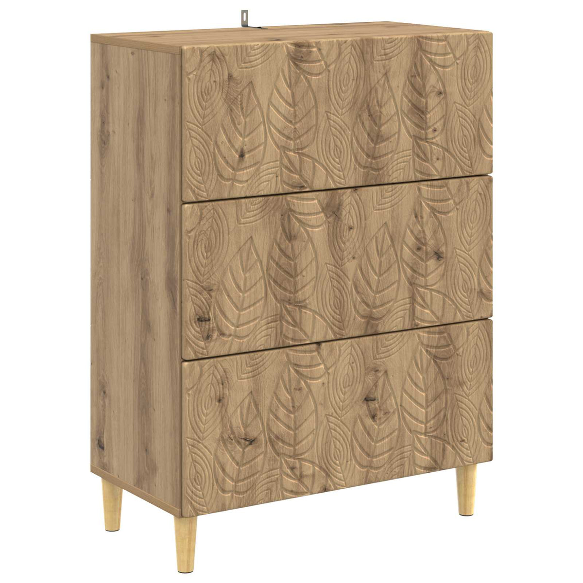 Schubladenschrank 66 x 34,5 x 90 cm Holzwerkstoff Artisan-Eiche