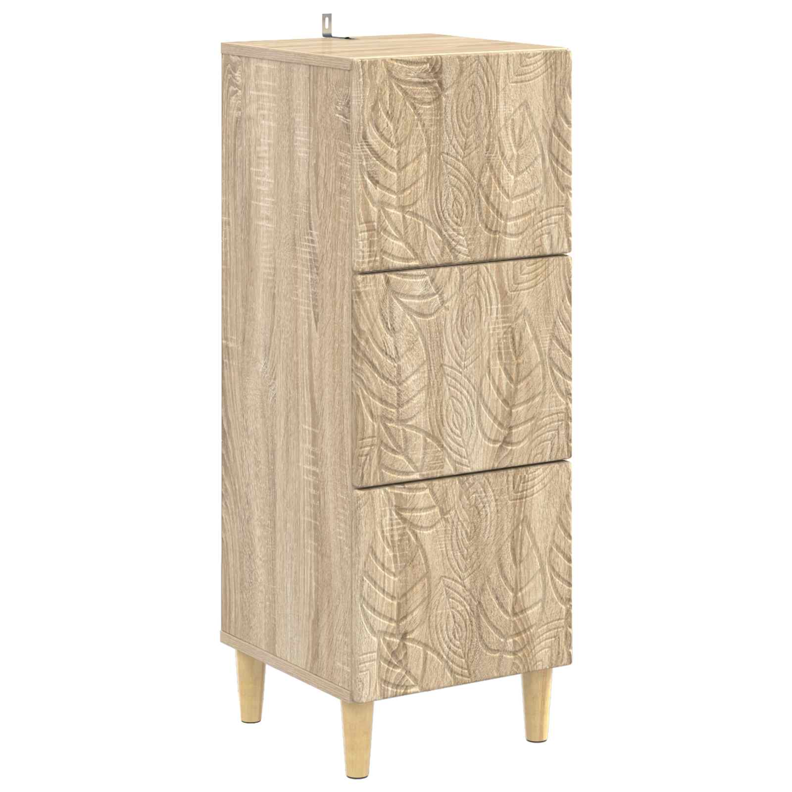 Schubladenschrank Sonoma-Eiche 33 x 34,5 x 90 cm Holzwerkstoff