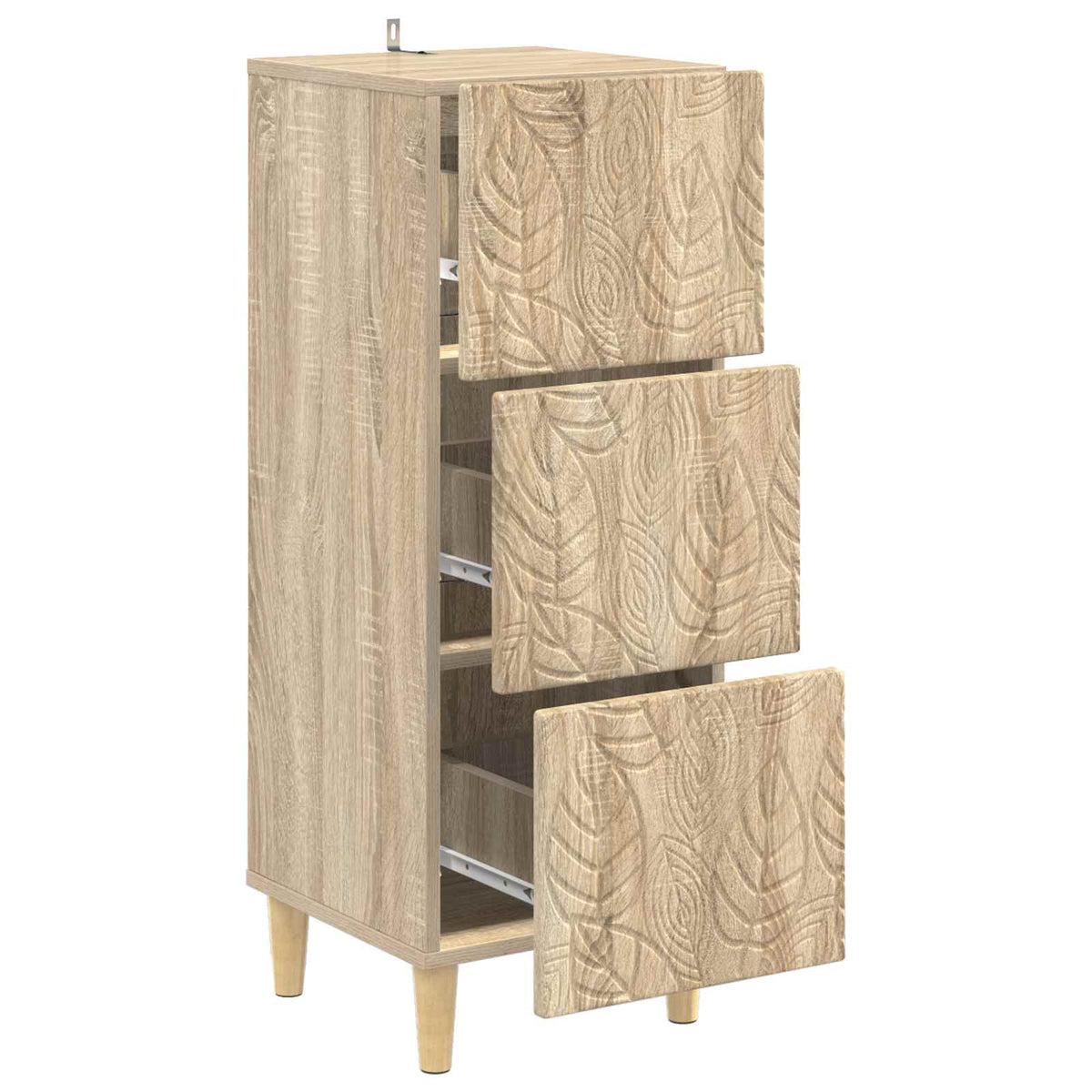 Schubladenschrank Sonoma-Eiche 33 x 34,5 x 90 cm Holzwerkstoff