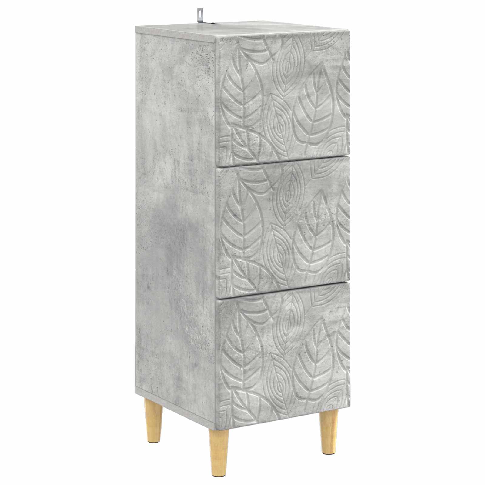 Schubladenschrank Betongrau 33 x 34,5 x 90 cm Holzwerkstoff