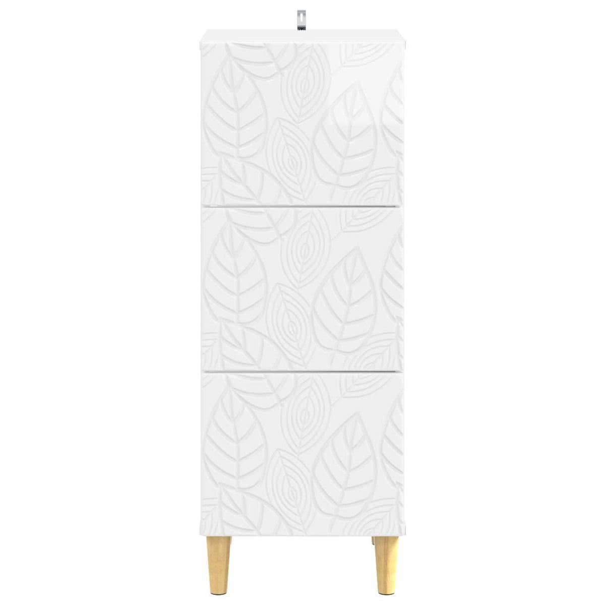 Schubladenschrank Hochglanz Weiß 33 x 34,5 x 90 cm