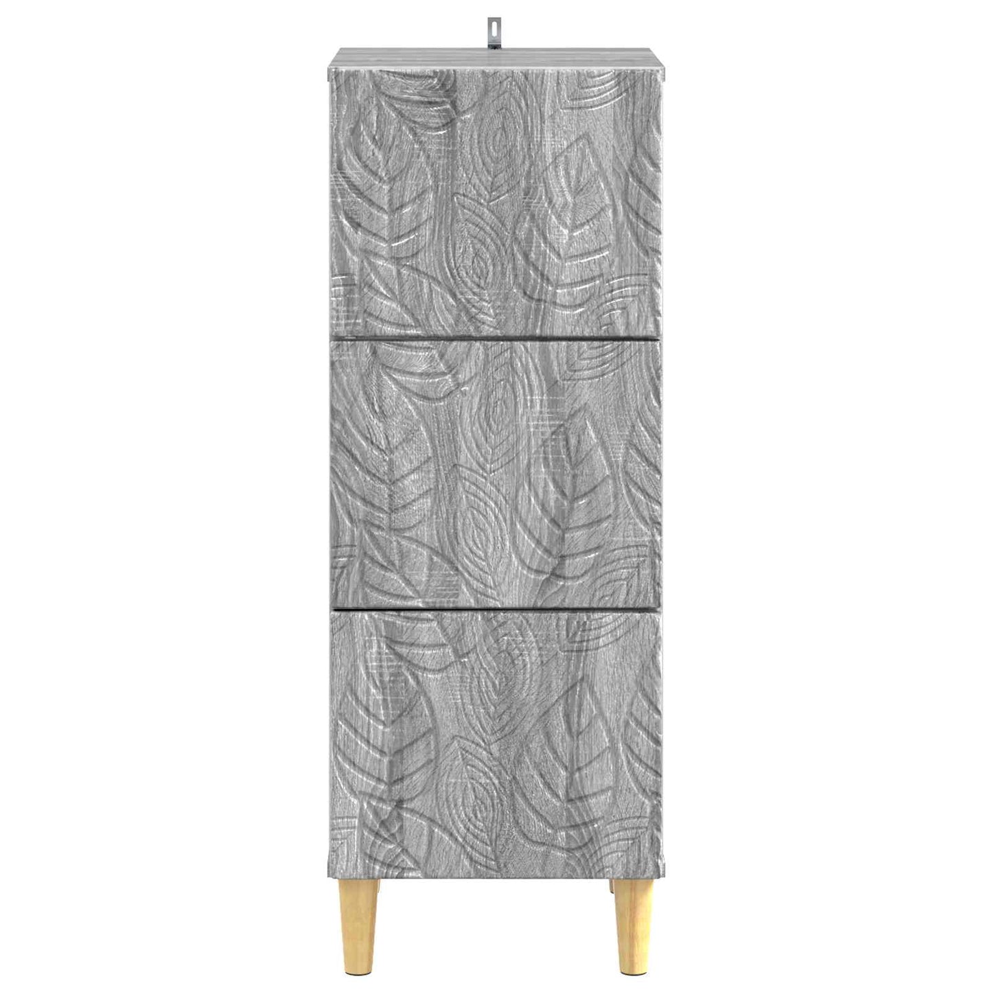 Schubladenschrank Grau Sonoma 33 x 34,5 x 90 cm Holzwerkstoff