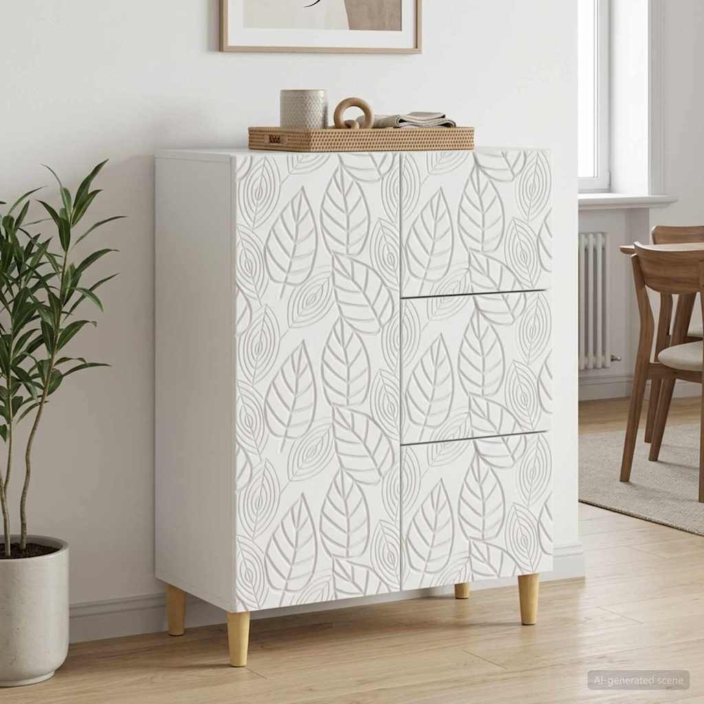 Sideboard Weiß 66 x 34,5 x 90 cm Holzwerkstoff