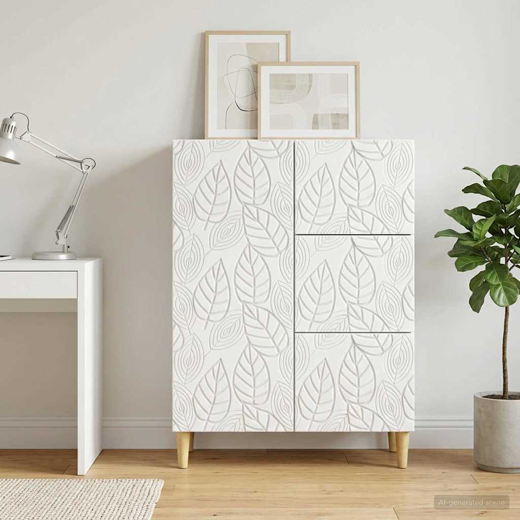 Sideboard Weiß 66 x 34,5 x 90 cm Holzwerkstoff