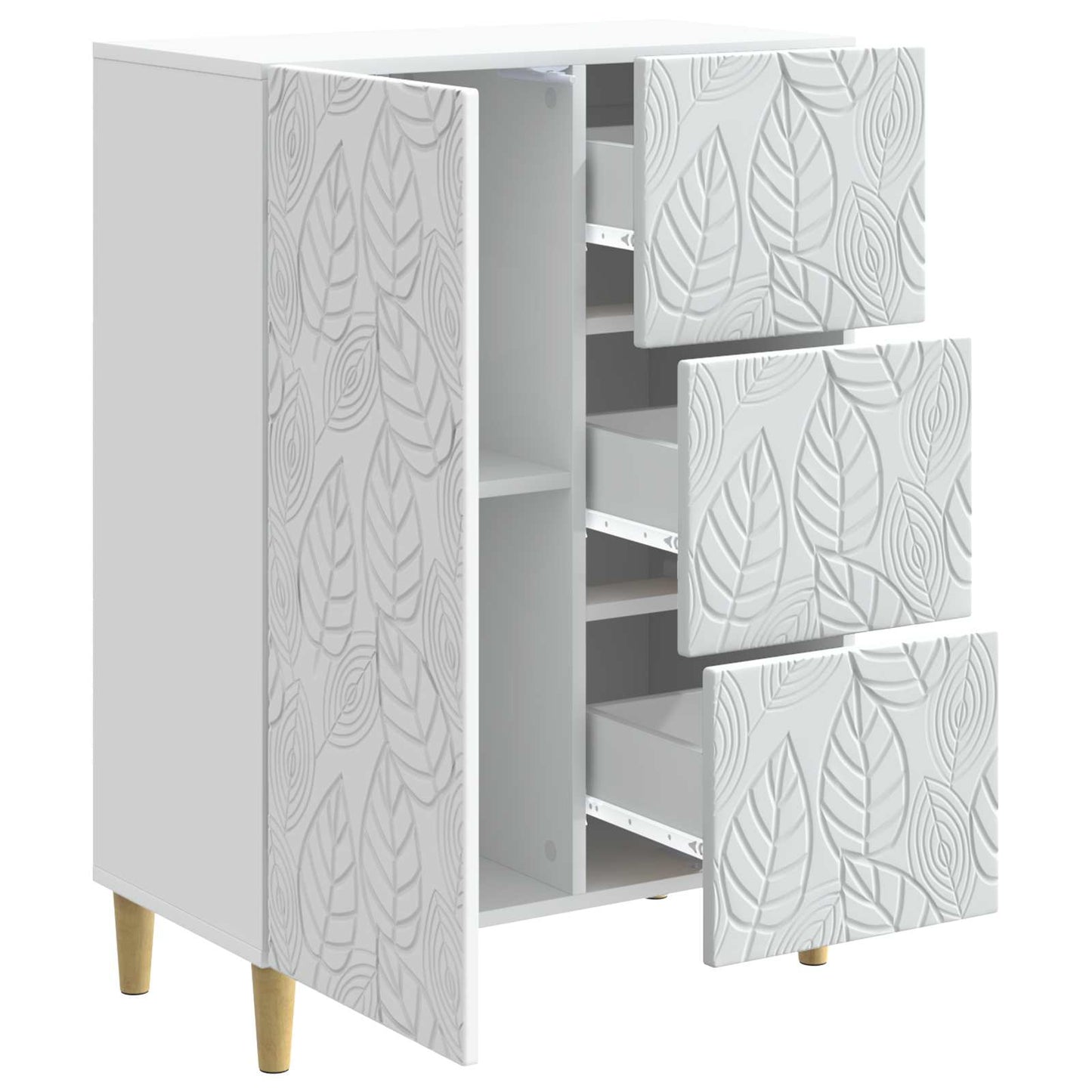 Sideboard Weiß 66 x 34,5 x 90 cm Holzwerkstoff