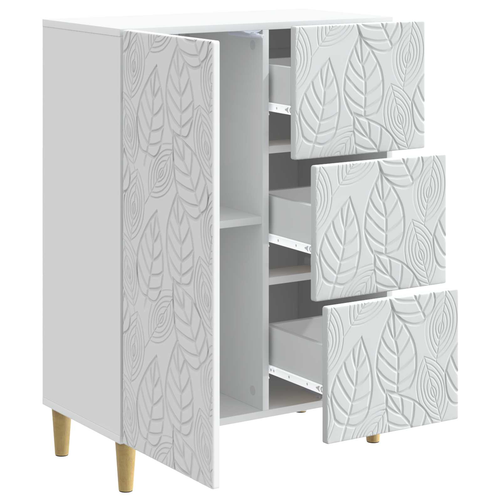 Sideboard Weiß 66 x 34,5 x 90 cm Holzwerkstoff
