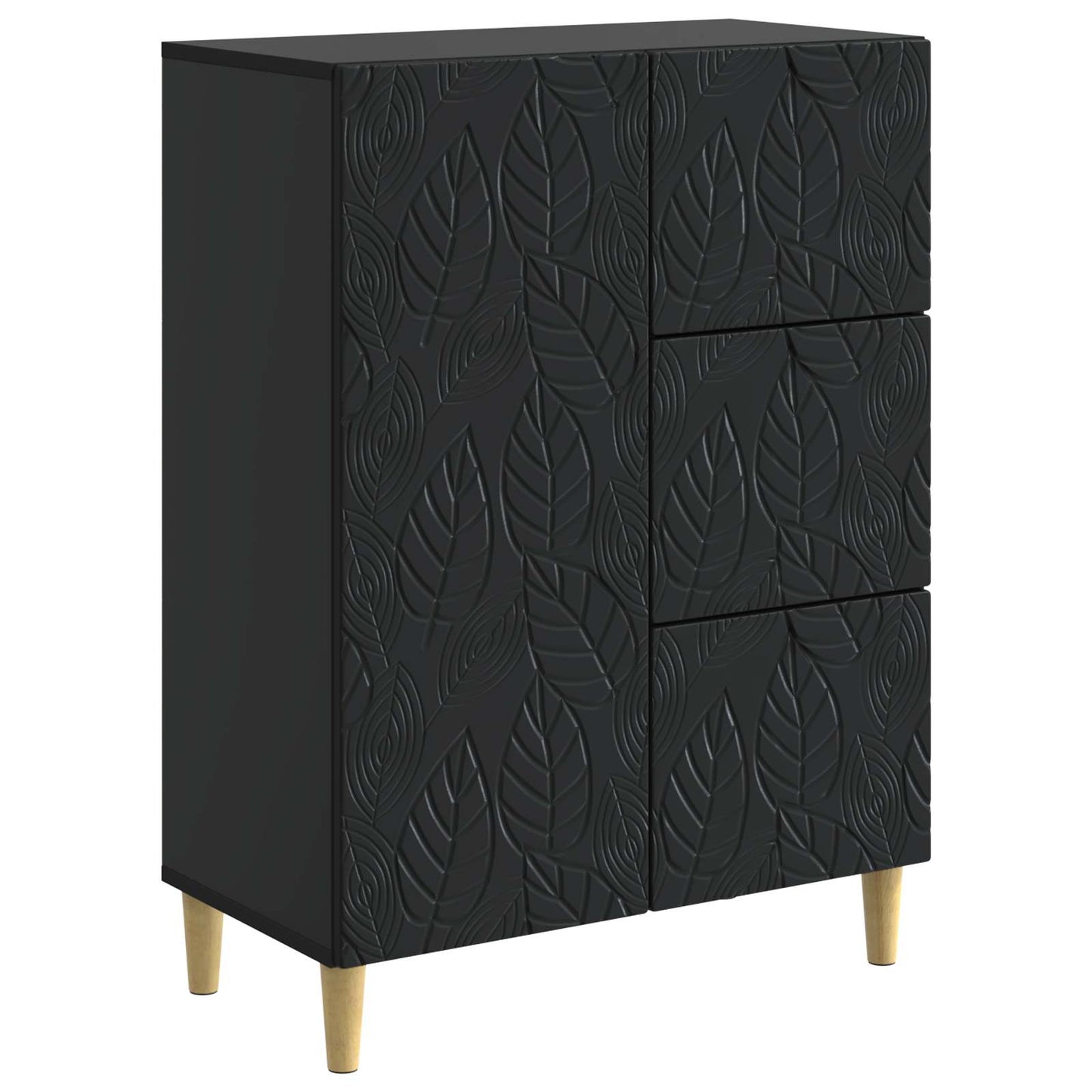 Sideboard Schwarz 66 x 34,5 x 90 cm Holzwerkstoff