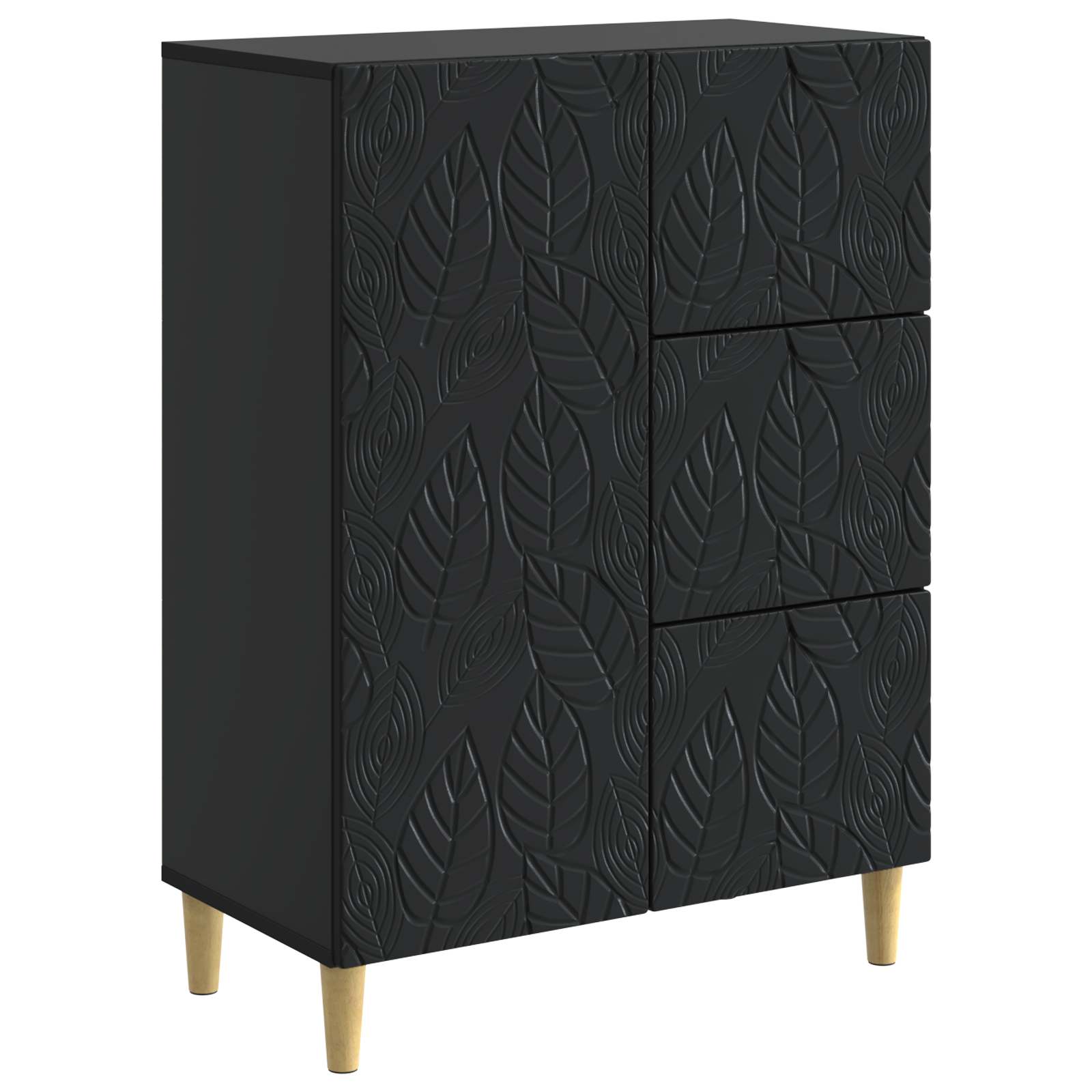 Sideboard Schwarz 66 x 34,5 x 90 cm Holzwerkstoff