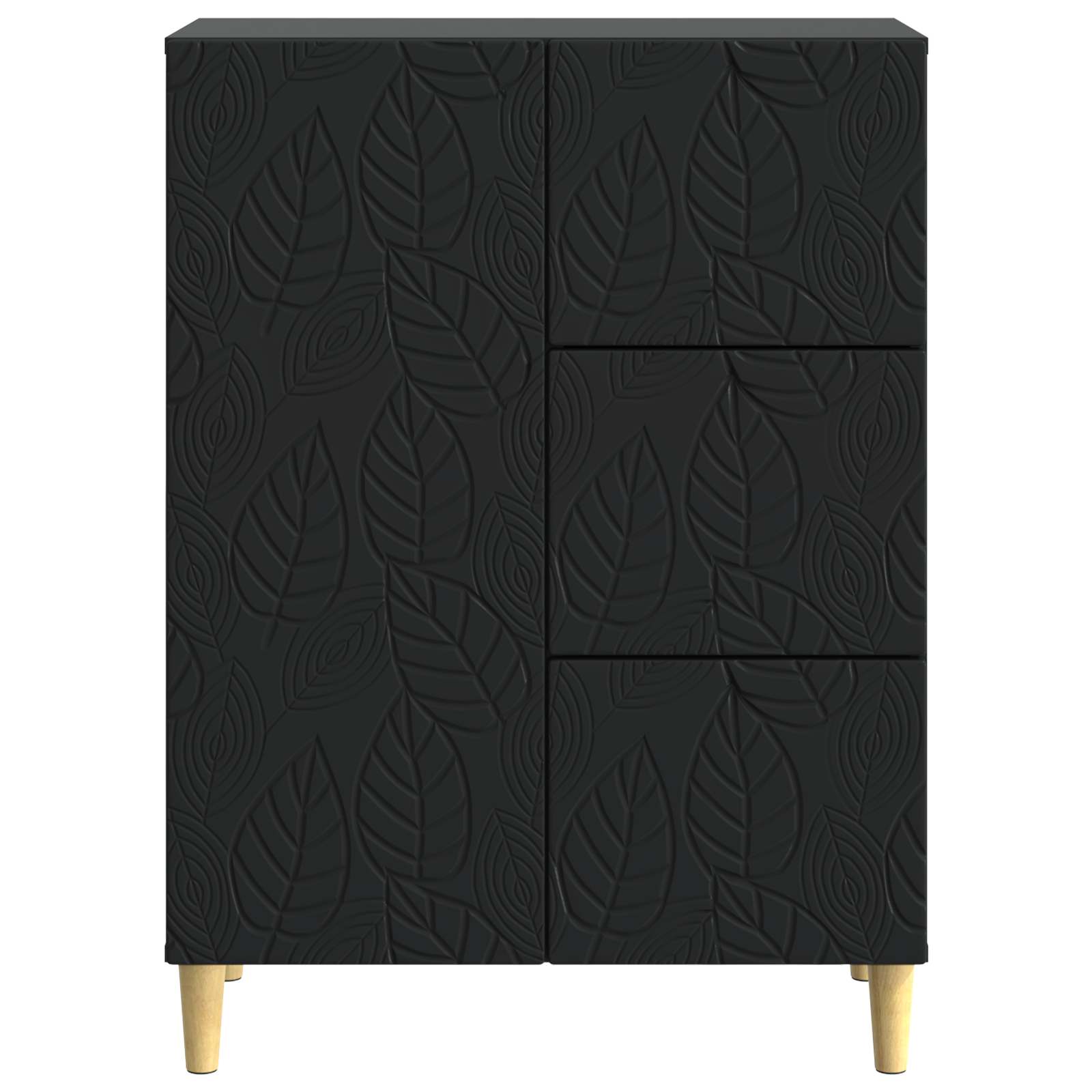 Sideboard Schwarz 66 x 34,5 x 90 cm Holzwerkstoff