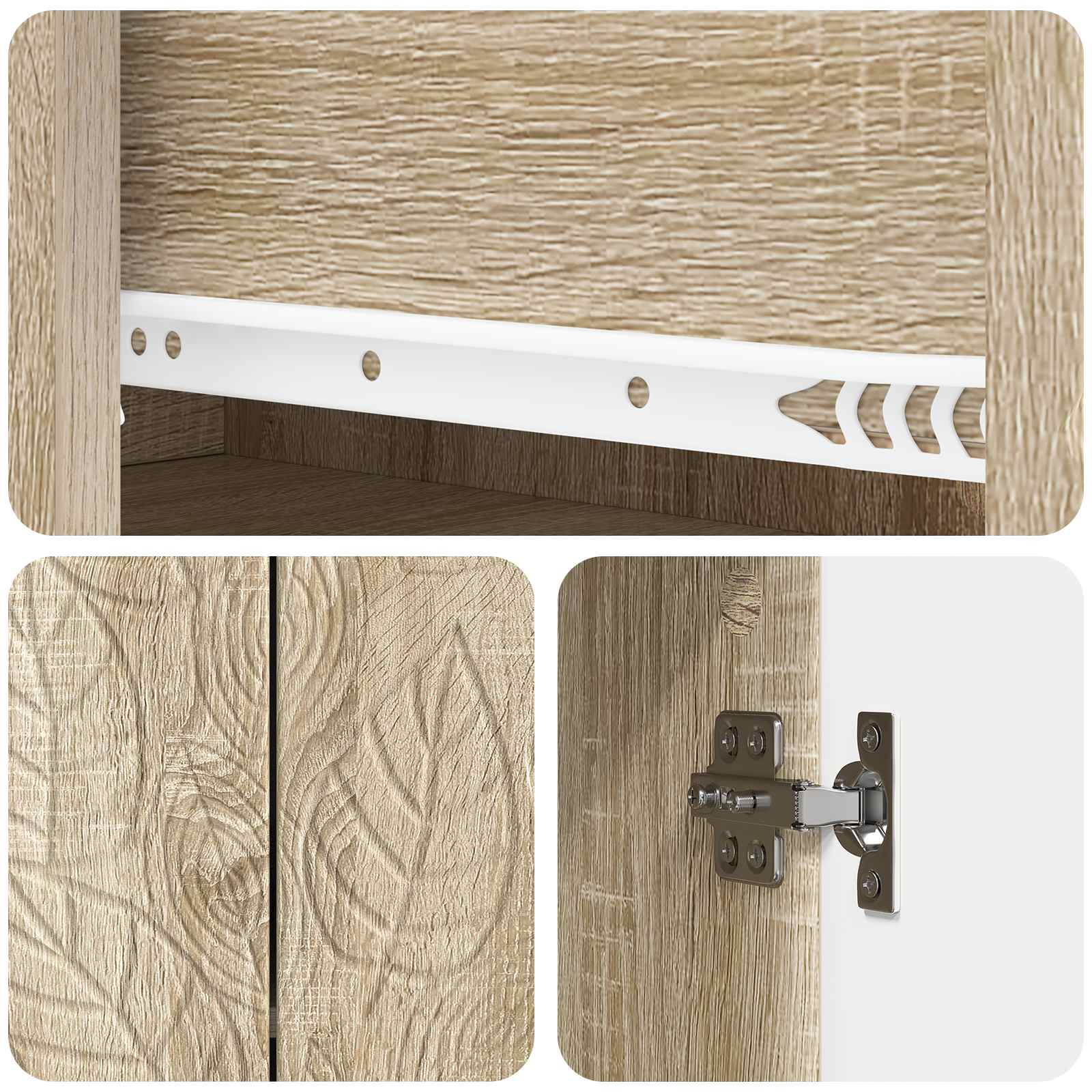Sideboard Sonoma-Eiche 66 x 34,5 x 90 cm Holzwerkstoff
