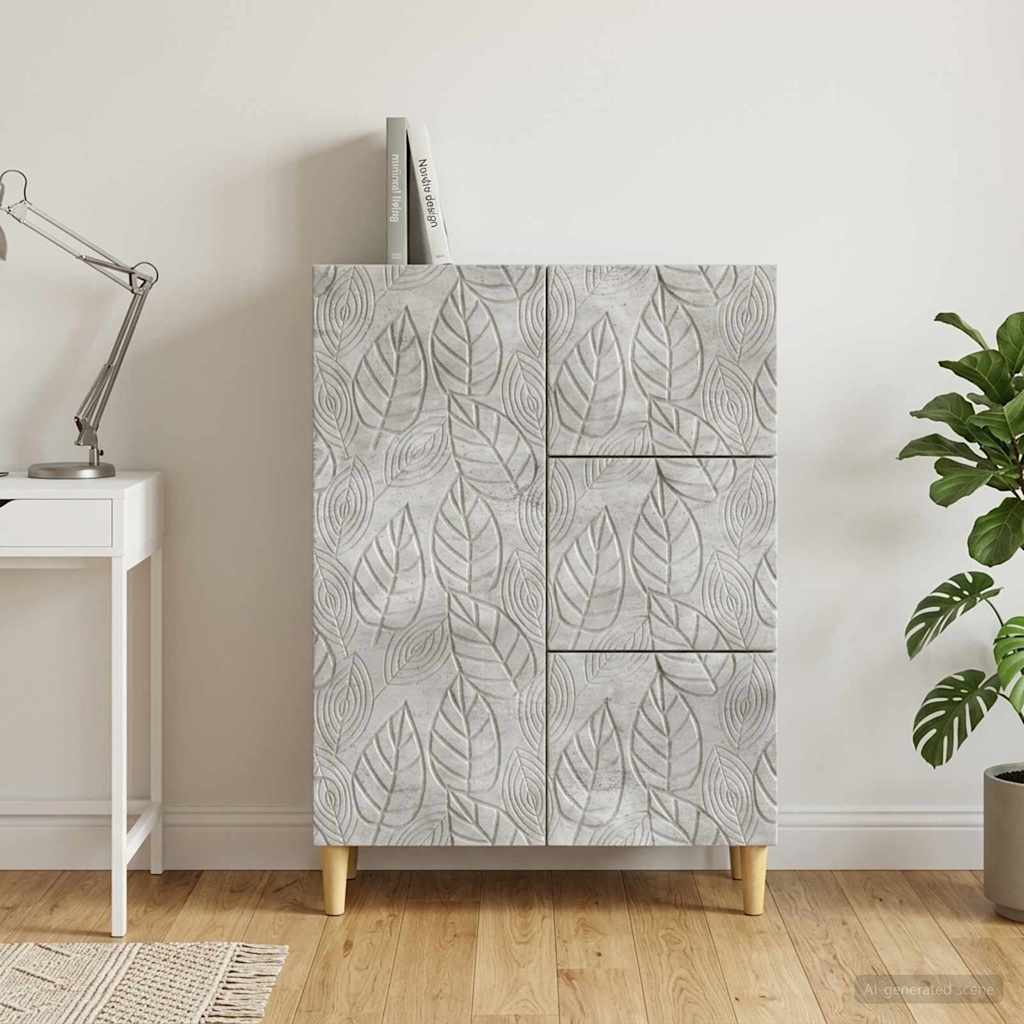 Sideboard Betongrau 66 x 34,5 x 90 cm Holzwerkstoff
