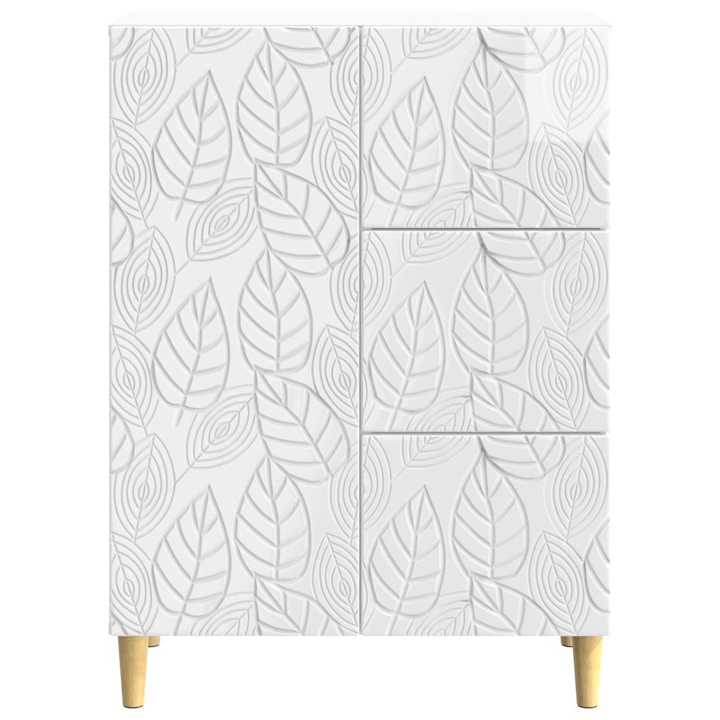 Sideboard Hochglanz Weiß 66 x 34,5 x 90 cm Holzwerkstoff