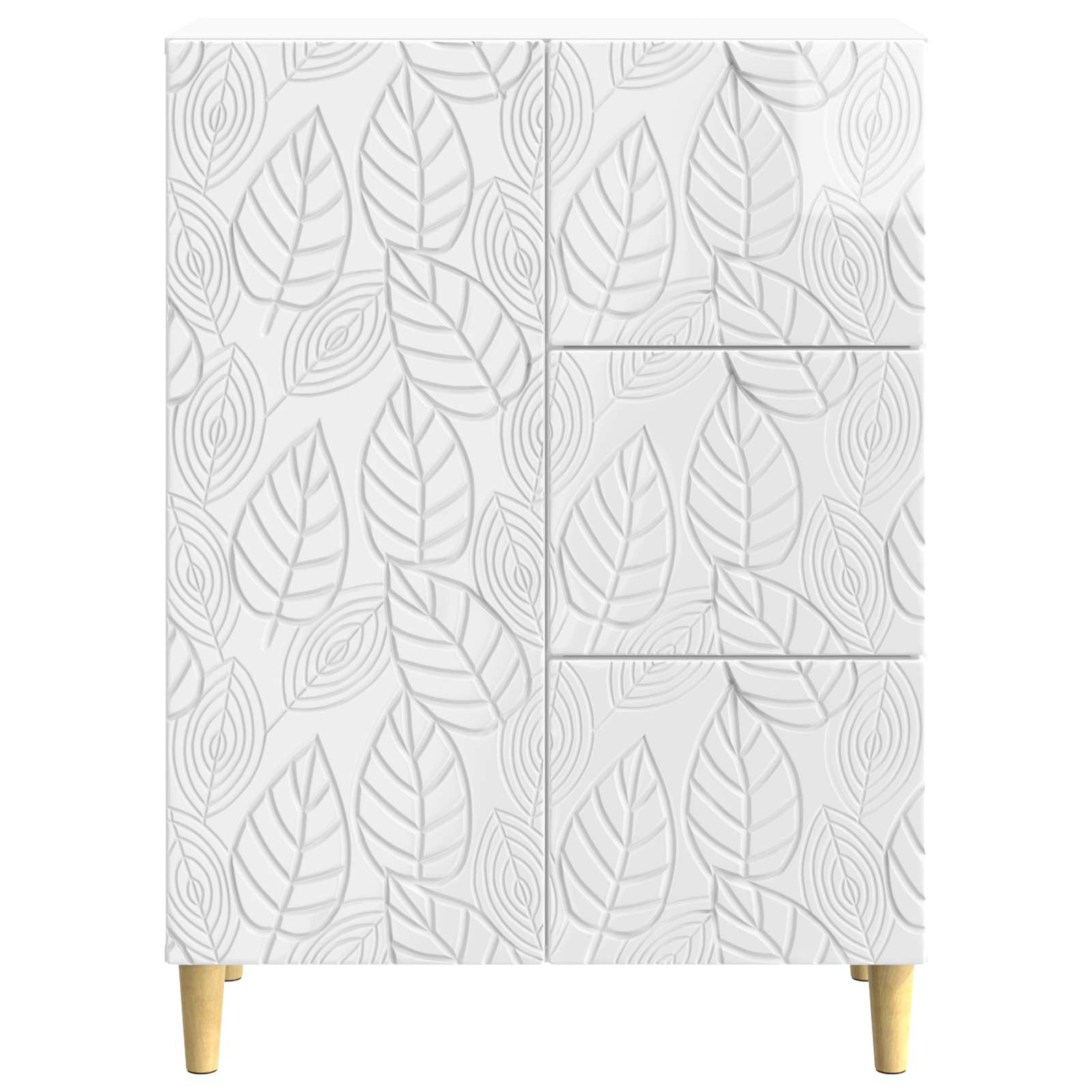 Sideboard Hochglanz Weiß 66 x 34,5 x 90 cm Holzwerkstoff