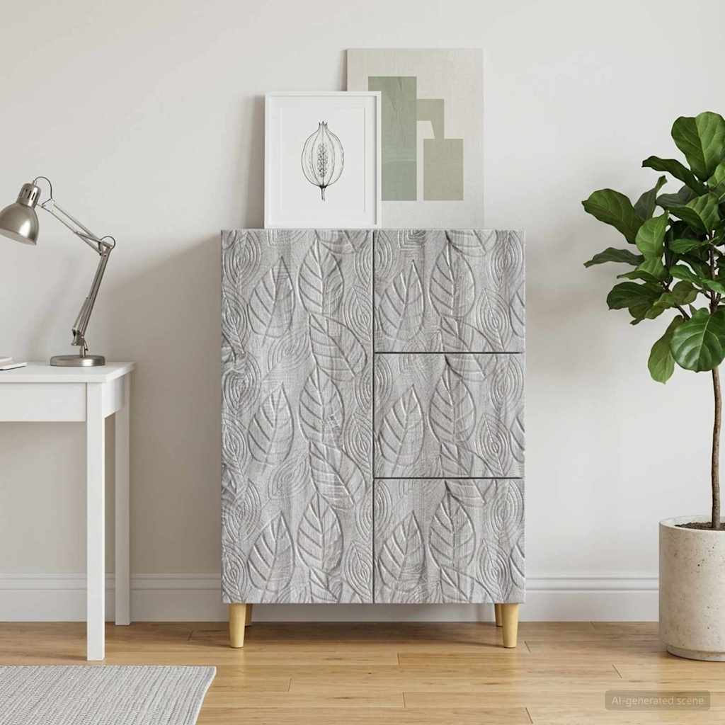 Sideboard Grau Sonoma 66 x 34,5 x 90 cm Holzwerkstoff