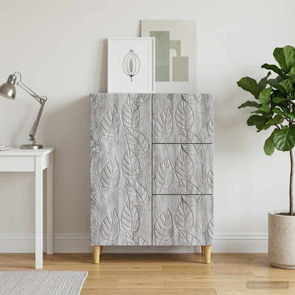 Sideboard Grau Sonoma 66 x 34,5 x 90 cm Holzwerkstoff