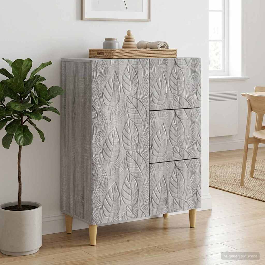 Sideboard Grau Sonoma 66 x 34,5 x 90 cm Holzwerkstoff