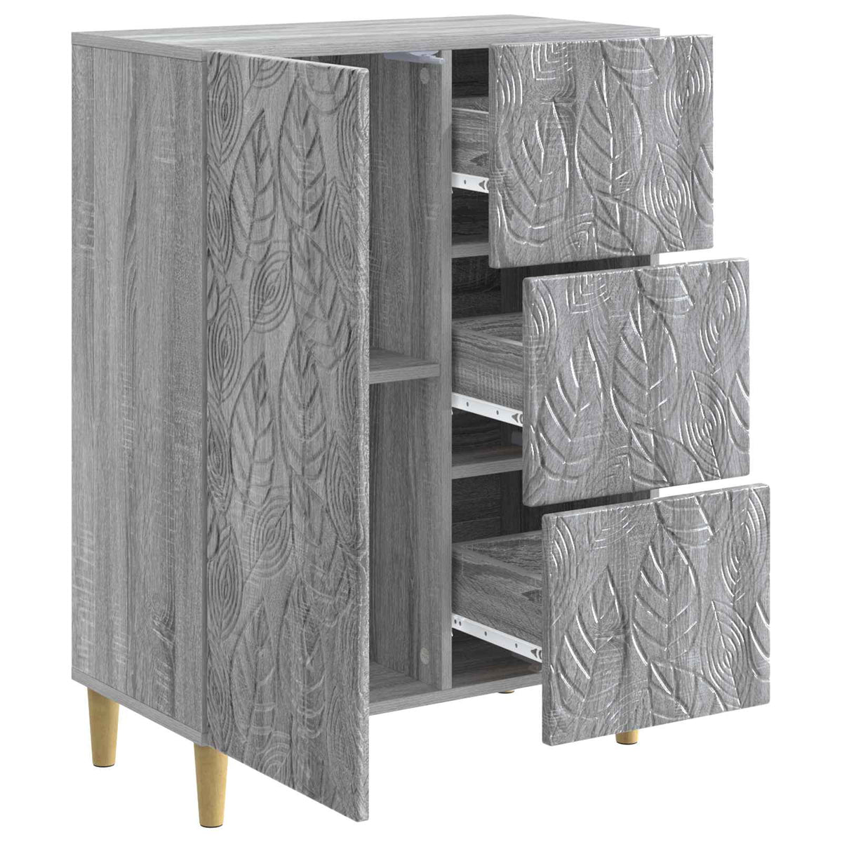 Sideboard Grau Sonoma 66 x 34,5 x 90 cm Holzwerkstoff