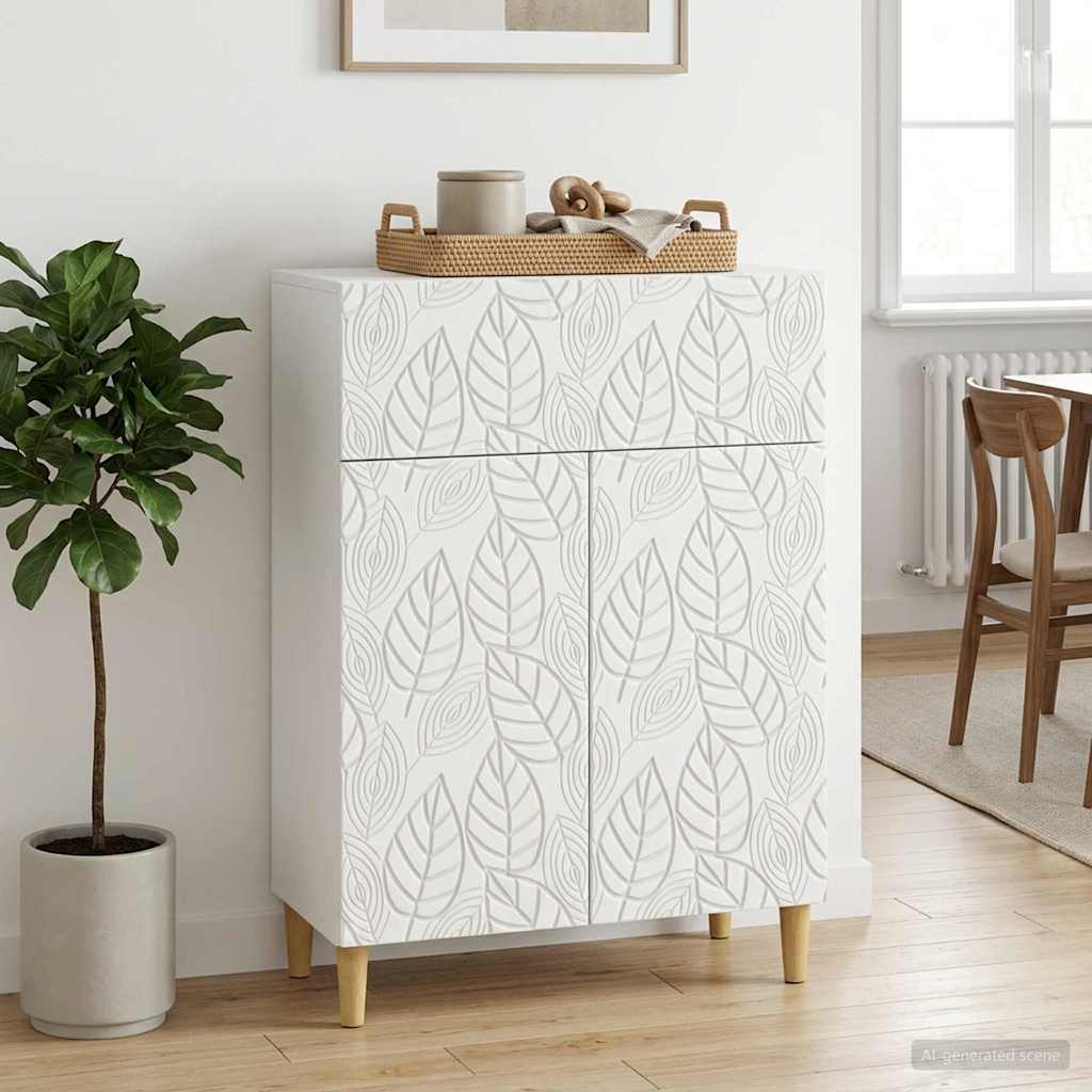 Sideboard Weiß 66 x 34,5 x 90 cm Holzwerkstoff