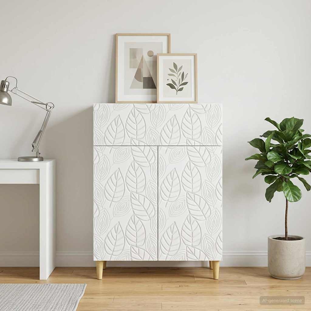 Sideboard Weiß 66 x 34,5 x 90 cm Holzwerkstoff