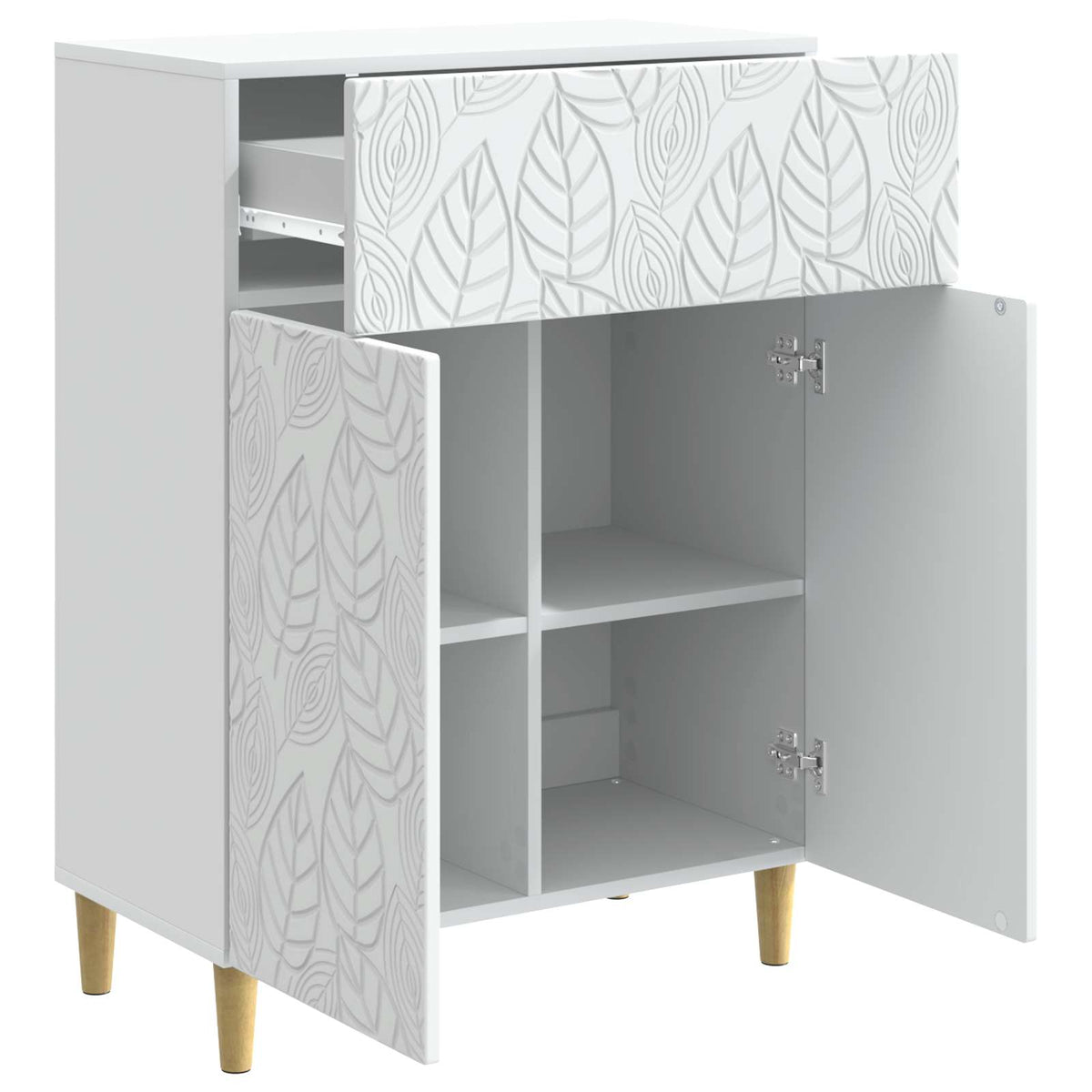 Sideboard Weiß 66 x 34,5 x 90 cm Holzwerkstoff