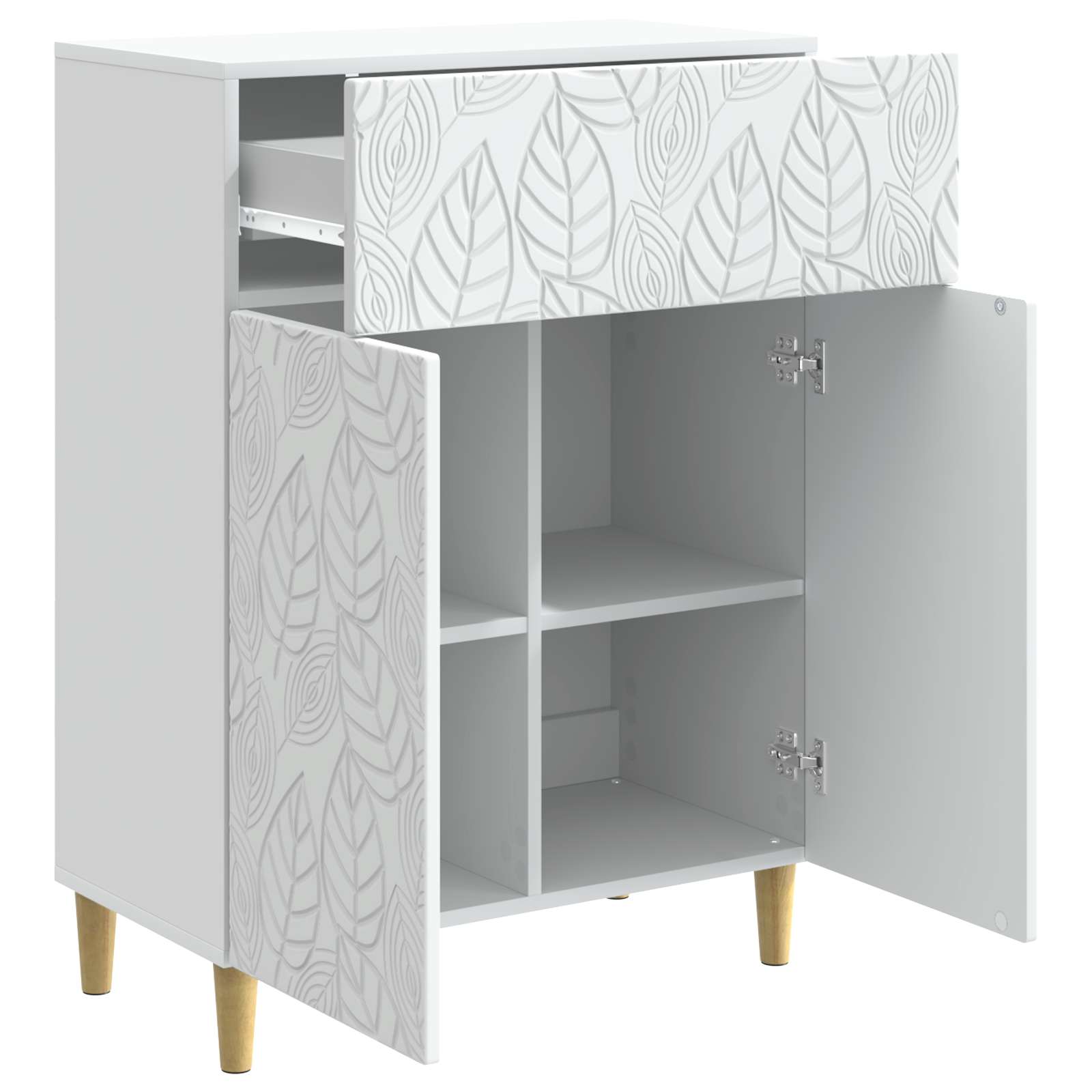 Sideboard Weiß 66 x 34,5 x 90 cm Holzwerkstoff