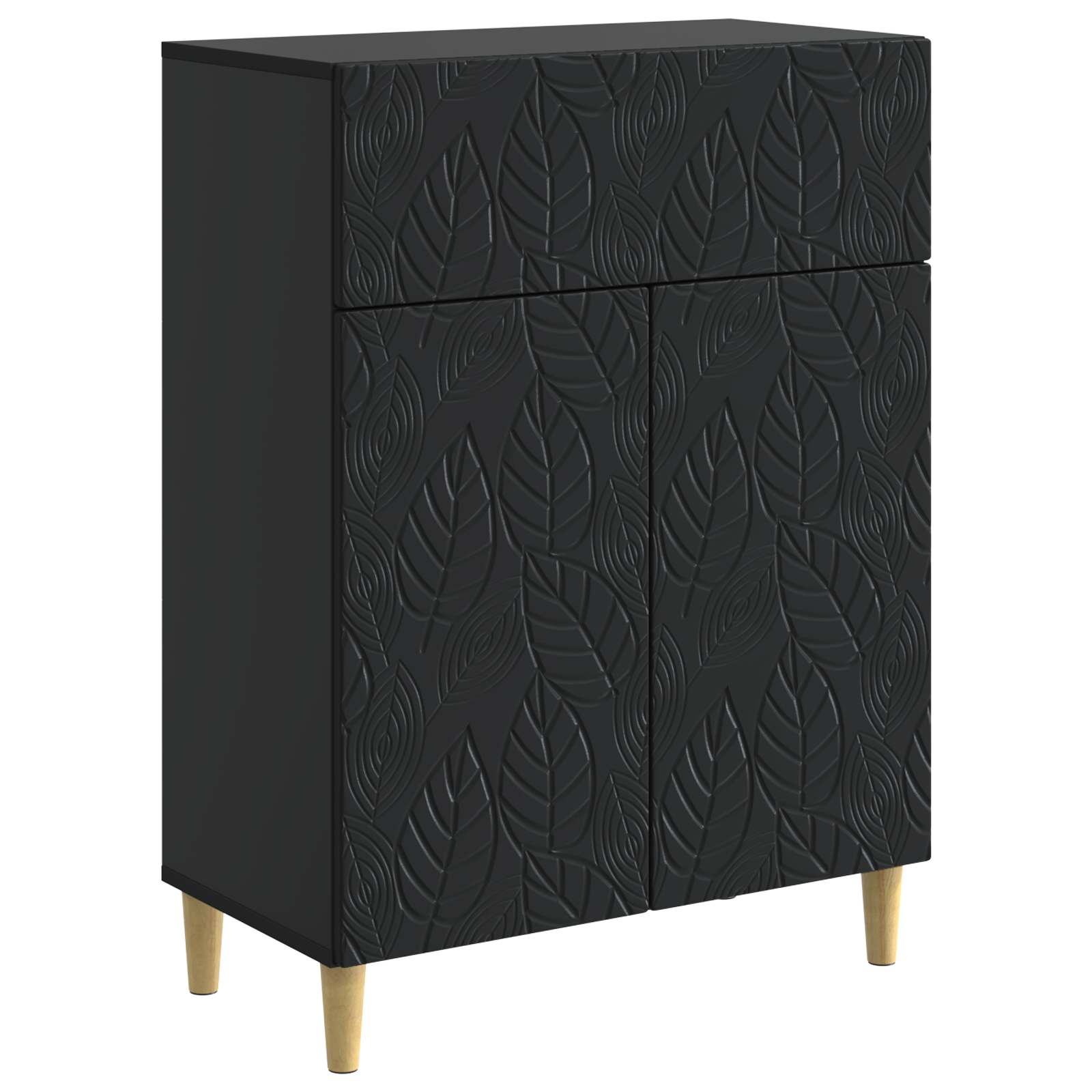 Sideboard Schwarz 66 x 34,5 x 90 cm Holzwerkstoff