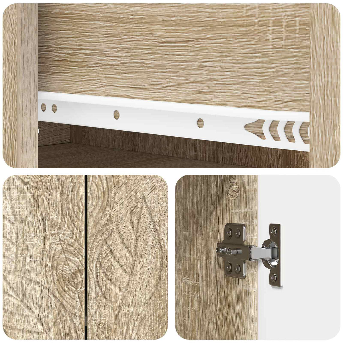 Sideboard Sonoma-Eiche 66 x 34,5 x 90 cm Holzwerkstoff