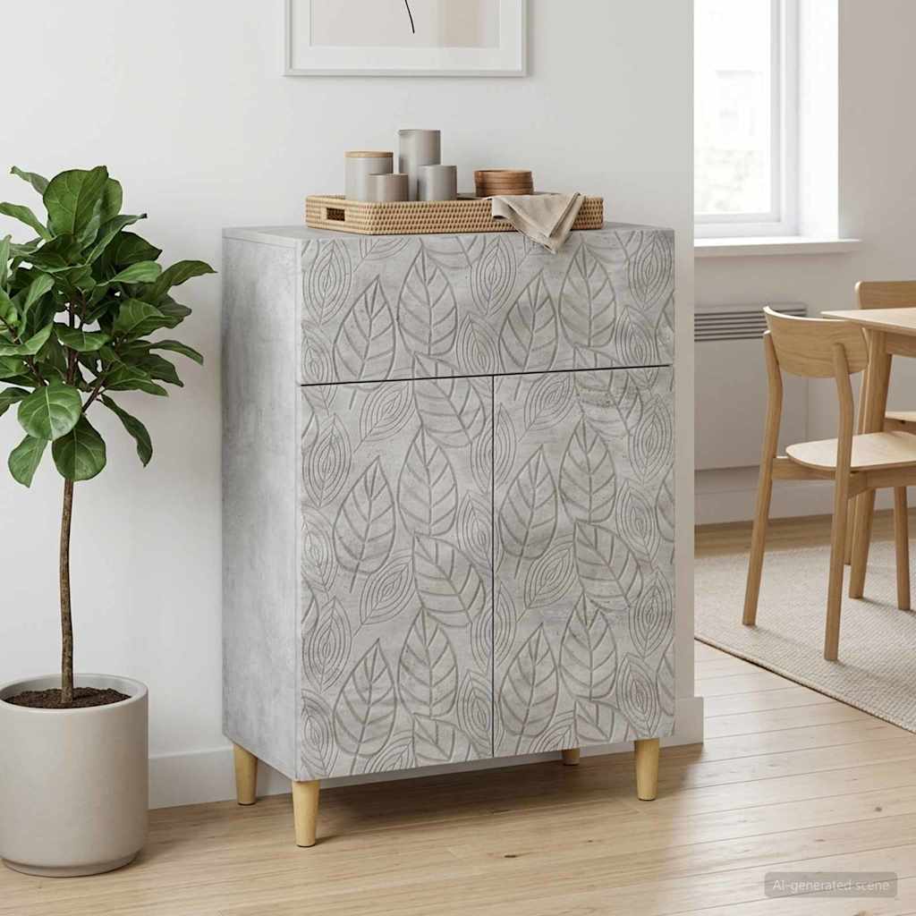 Sideboard Betongrau 66 x 34,5 x 90 cm Holzwerkstoff