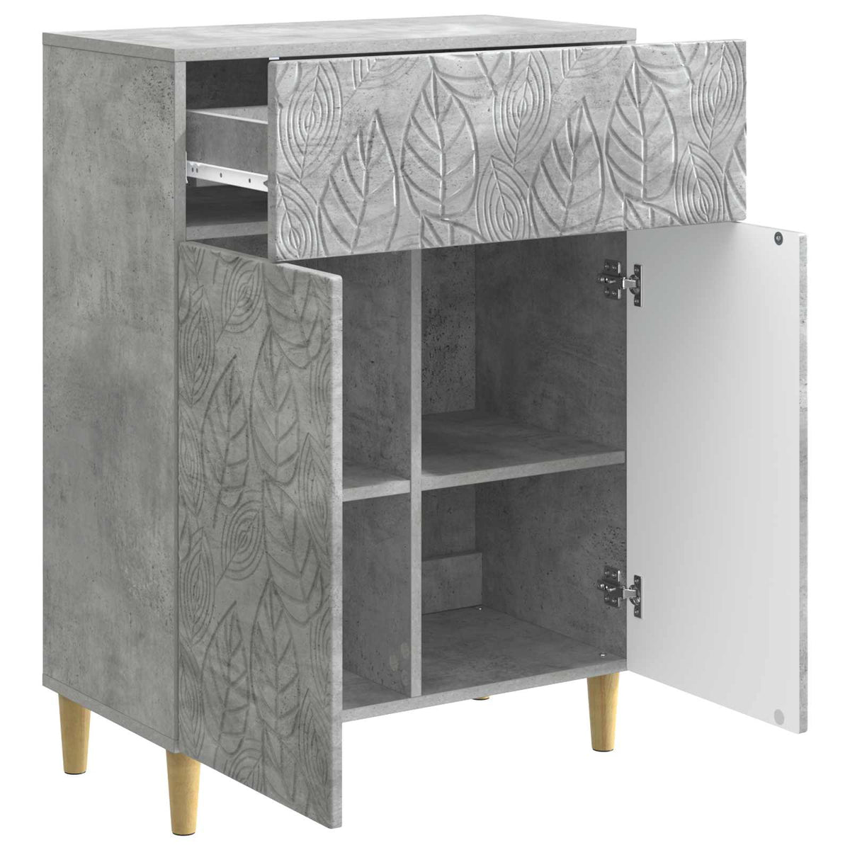 Sideboard Betongrau 66 x 34,5 x 90 cm Holzwerkstoff