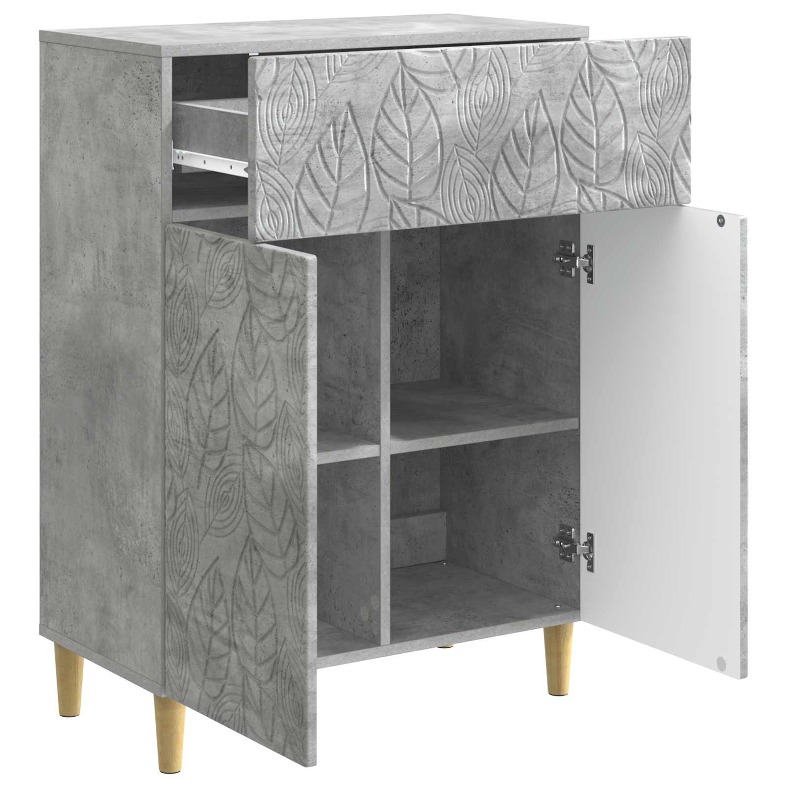 Sideboard Betongrau 66 x 34,5 x 90 cm Holzwerkstoff