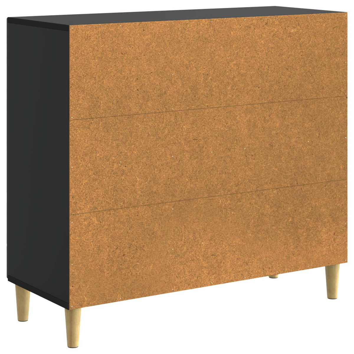 Sideboard Schwarz 89 x 34,5 x 80 cm Holzwerkstoff