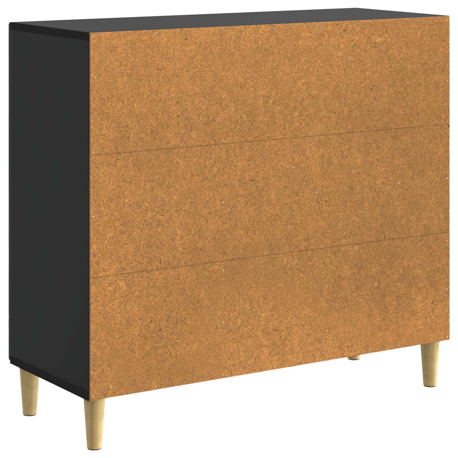 Sideboard Schwarz 89 x 34,5 x 80 cm Holzwerkstoff