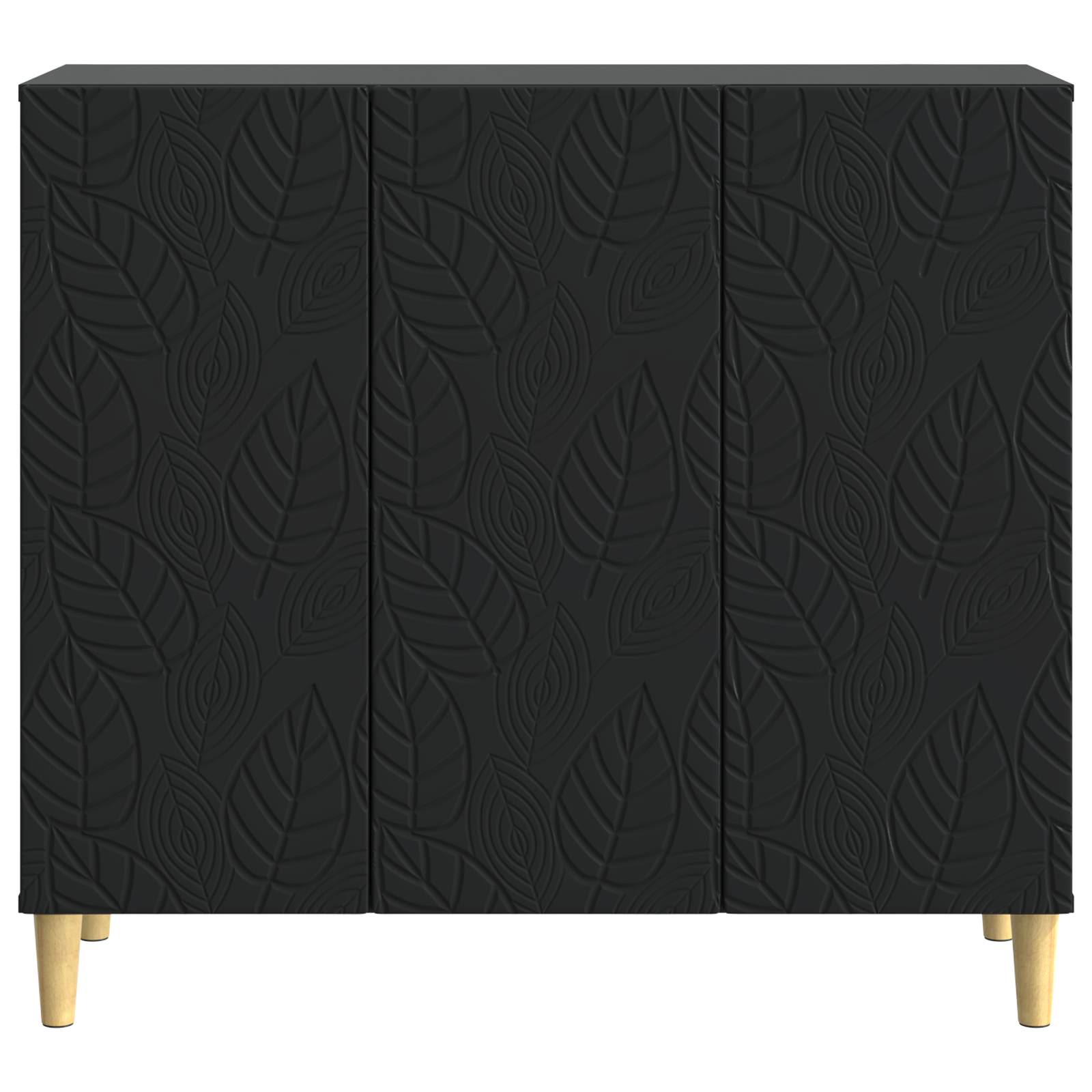 Sideboard Schwarz 89 x 34,5 x 80 cm Holzwerkstoff