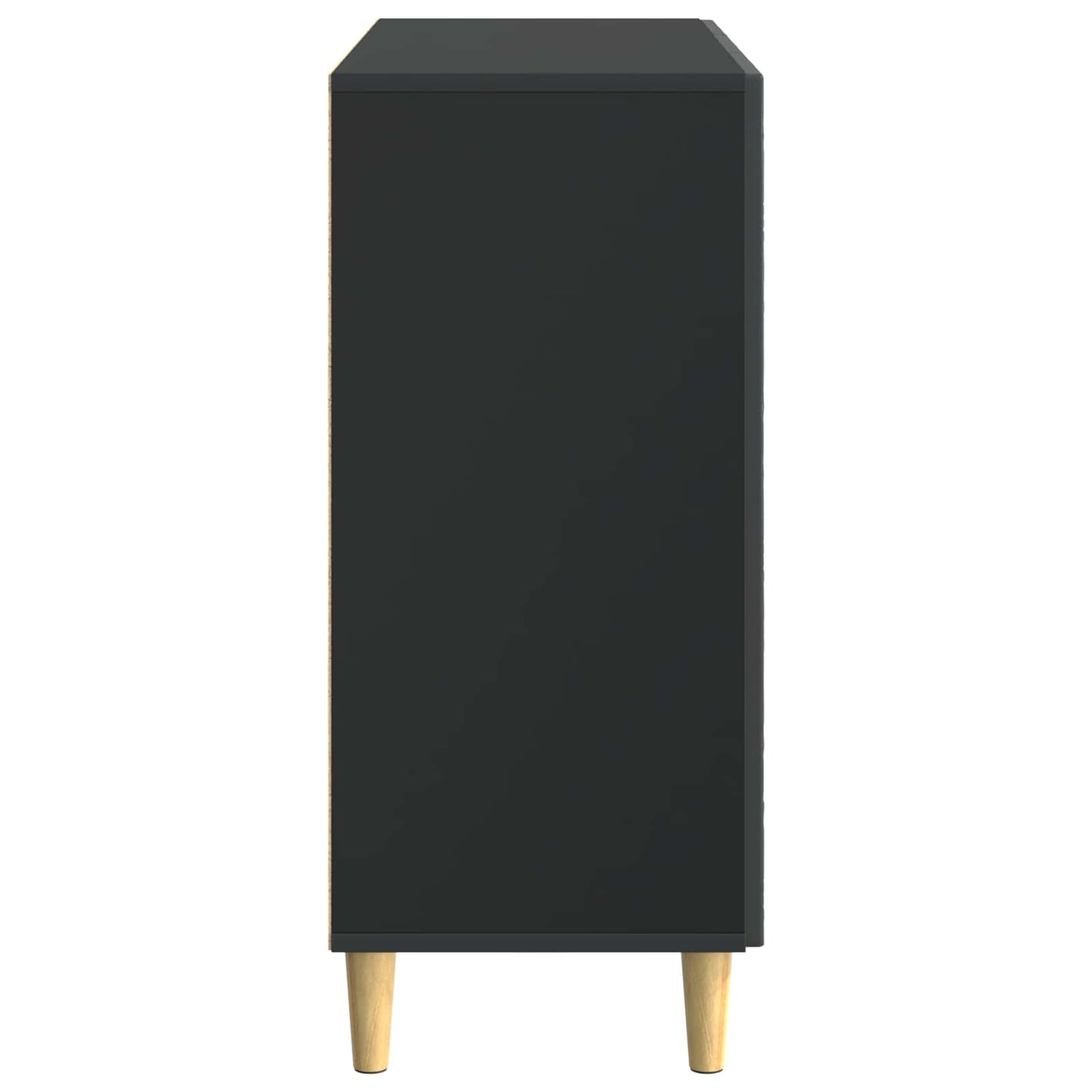 Sideboard Schwarz 89 x 34,5 x 80 cm Holzwerkstoff
