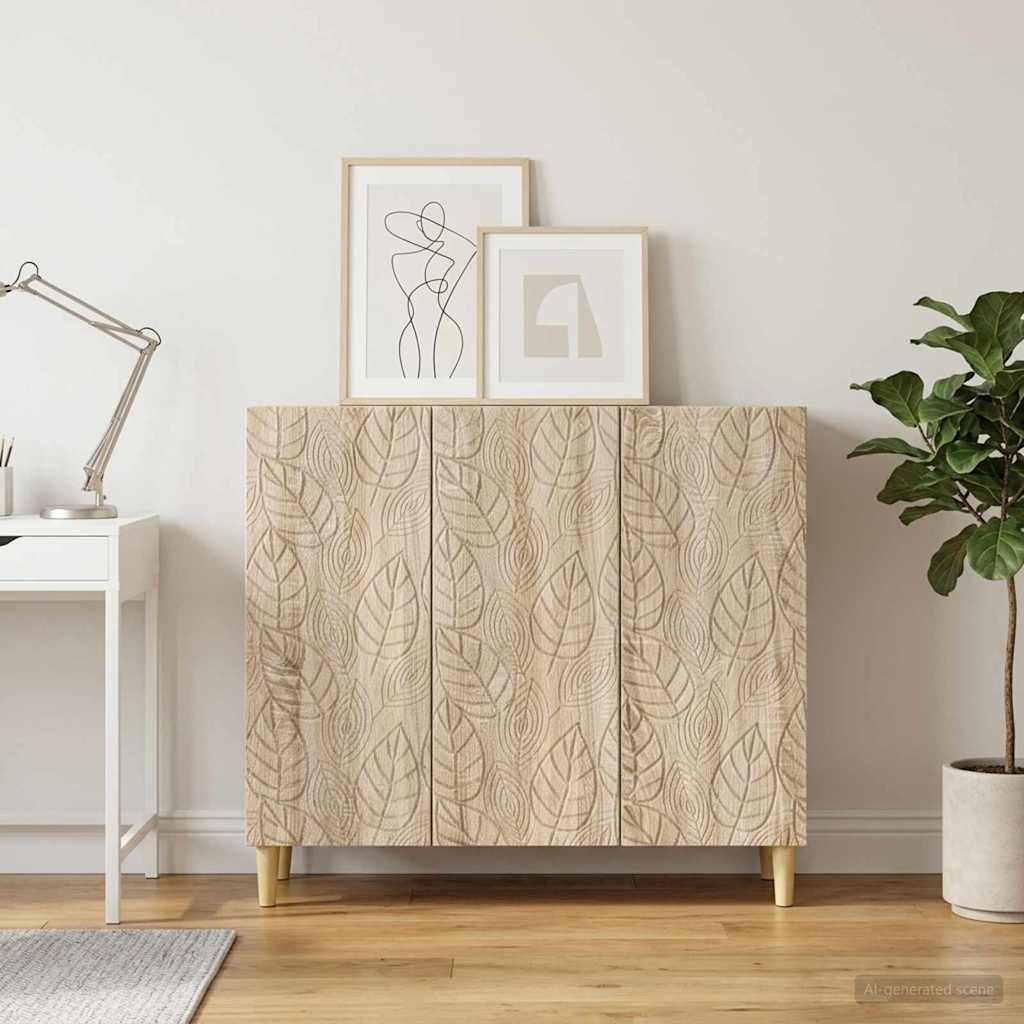 Sideboard Sonoma-Eiche 89 x 34,5 x 80 cm Holzwerkstoff