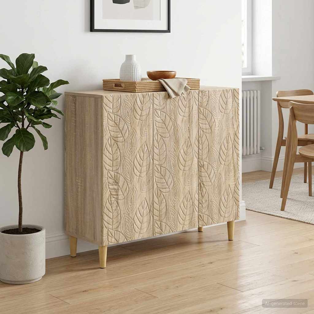 Sideboard Sonoma-Eiche 89 x 34,5 x 80 cm Holzwerkstoff