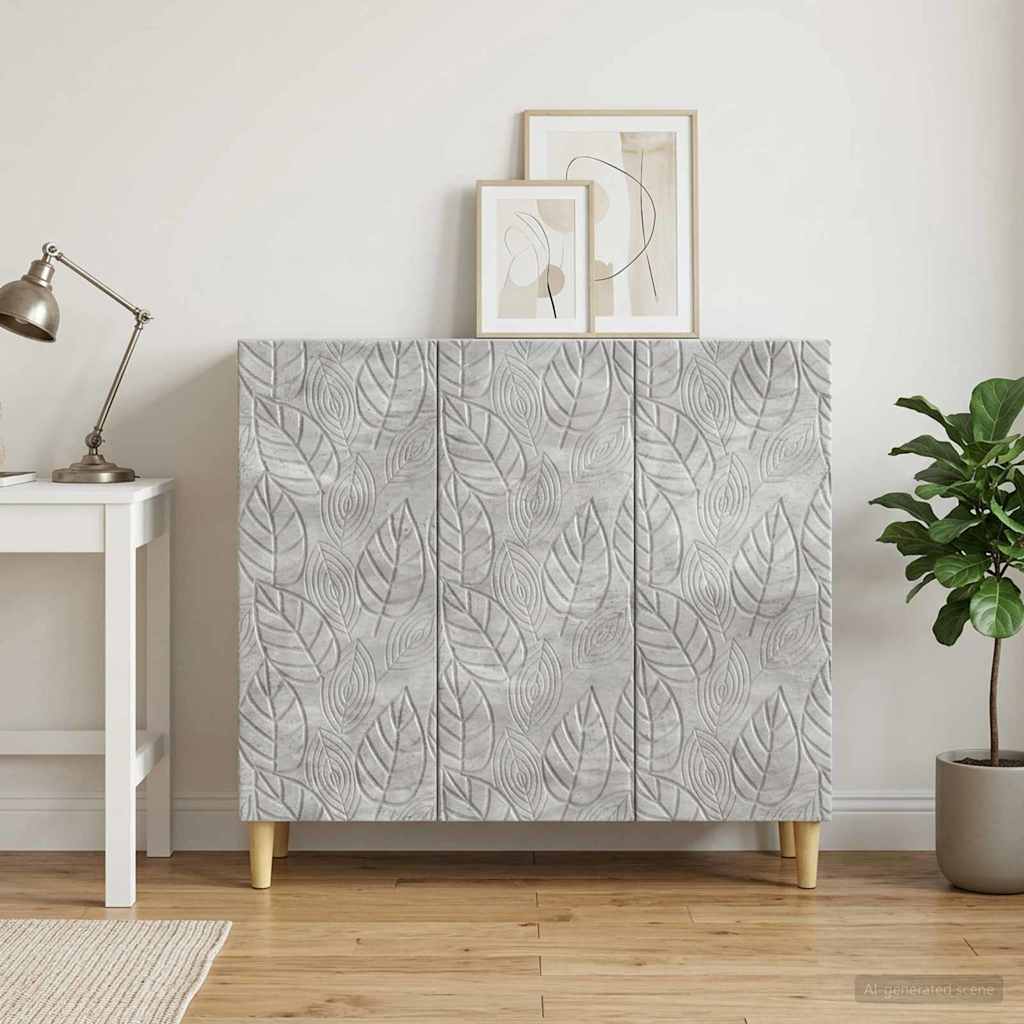 Sideboard Betongrau 89 x 34,5 x 80 cm Holzwerkstoff