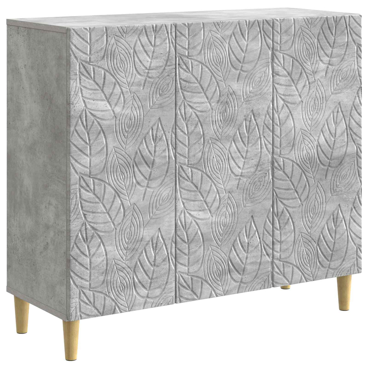 Sideboard Betongrau 89 x 34,5 x 80 cm Holzwerkstoff