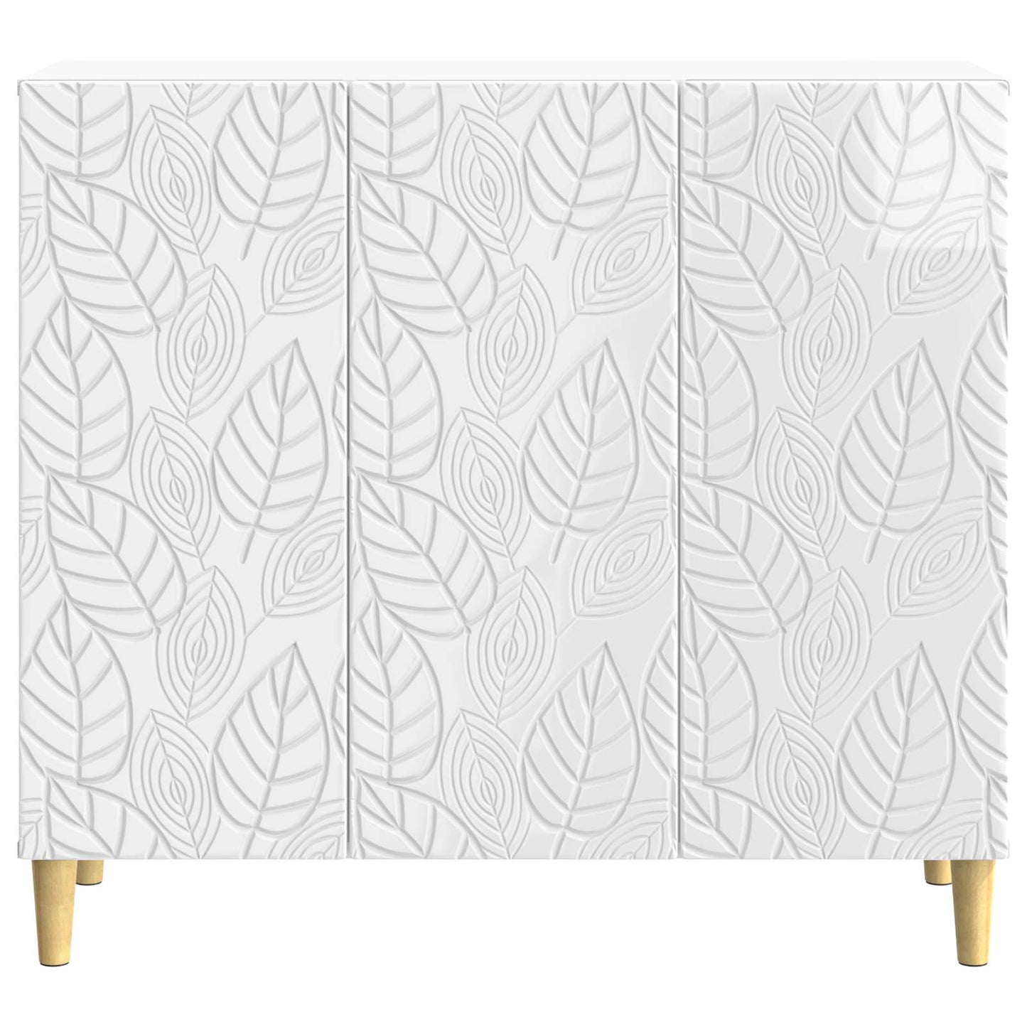 Sideboard Hochglanz Weiß 89 x 34,5 x 80 cm Holzwerkstoff