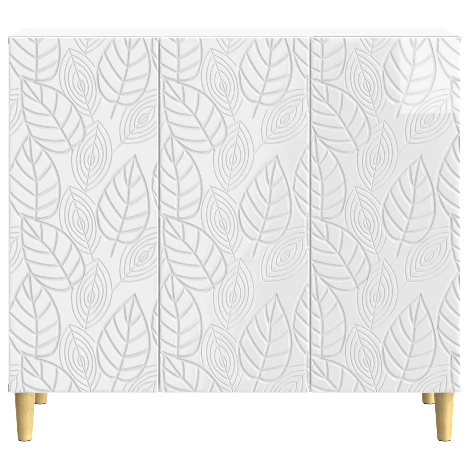 Sideboard Hochglanz Weiß 89 x 34,5 x 80 cm Holzwerkstoff
