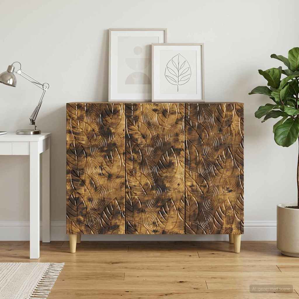 Sideboard Geräucherte Eiche 89 x 34,5 x 80 cm Holzwerkstoff