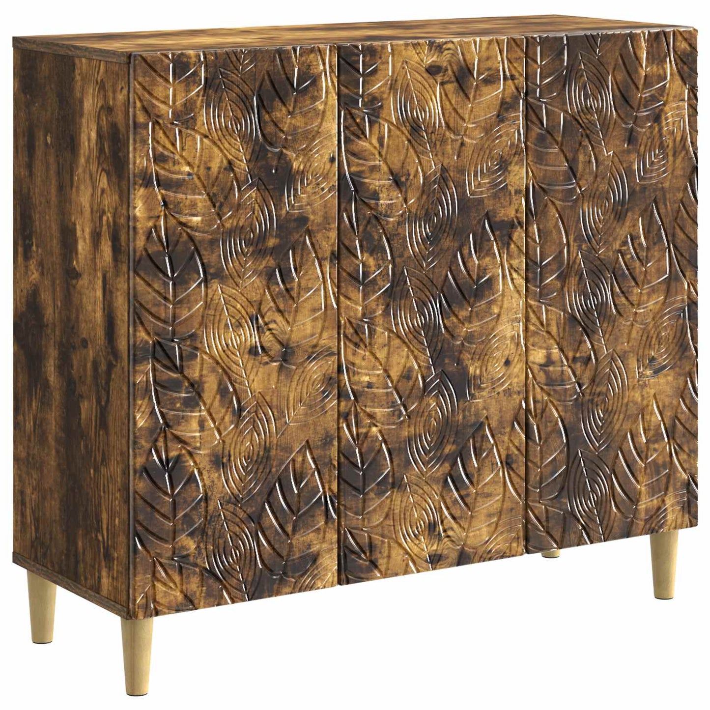 Sideboard Geräucherte Eiche 89 x 34,5 x 80 cm Holzwerkstoff