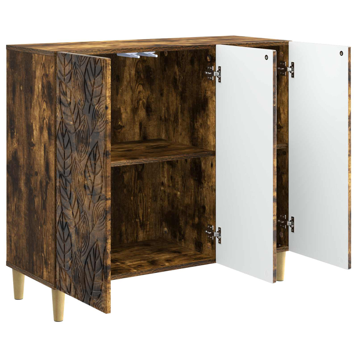 Sideboard Geräucherte Eiche 89 x 34,5 x 80 cm Holzwerkstoff