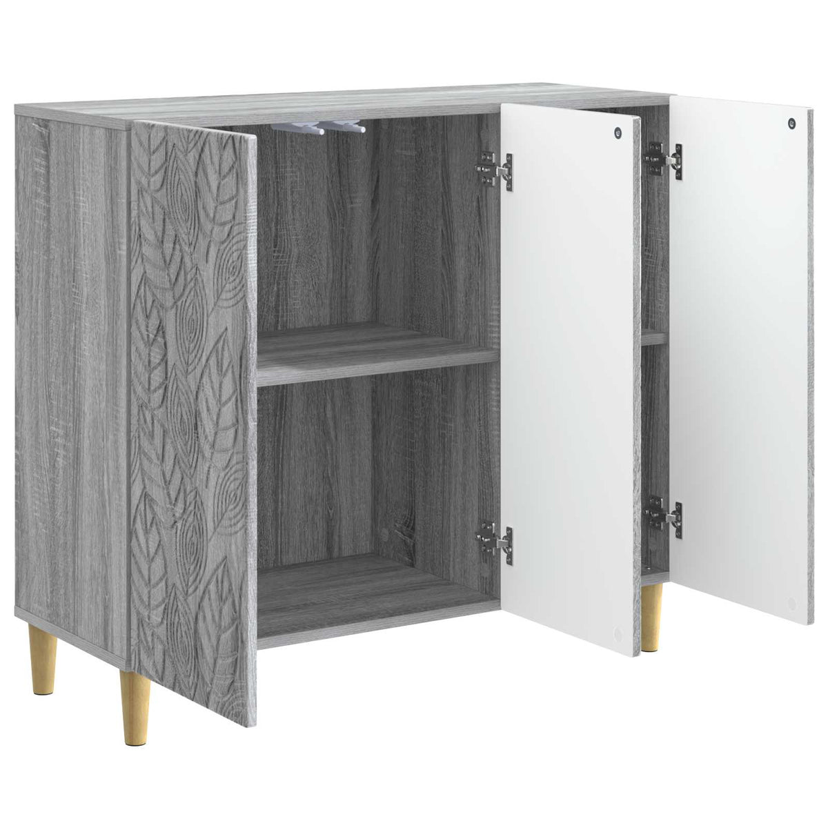 Sideboard Grau Sonoma 89 x 34,5 x 80 cm Holzwerkstoff