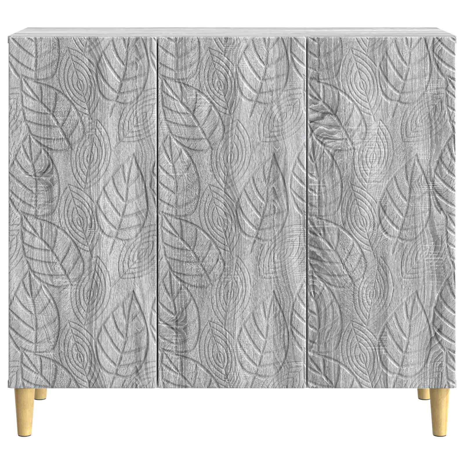 Sideboard Grau Sonoma 89 x 34,5 x 80 cm Holzwerkstoff