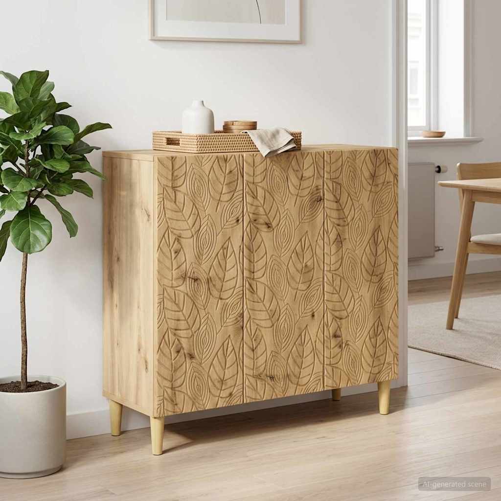 Sideboard Artisan-Eiche 89 x 34,5 x 80 cm Holzwerkstoff