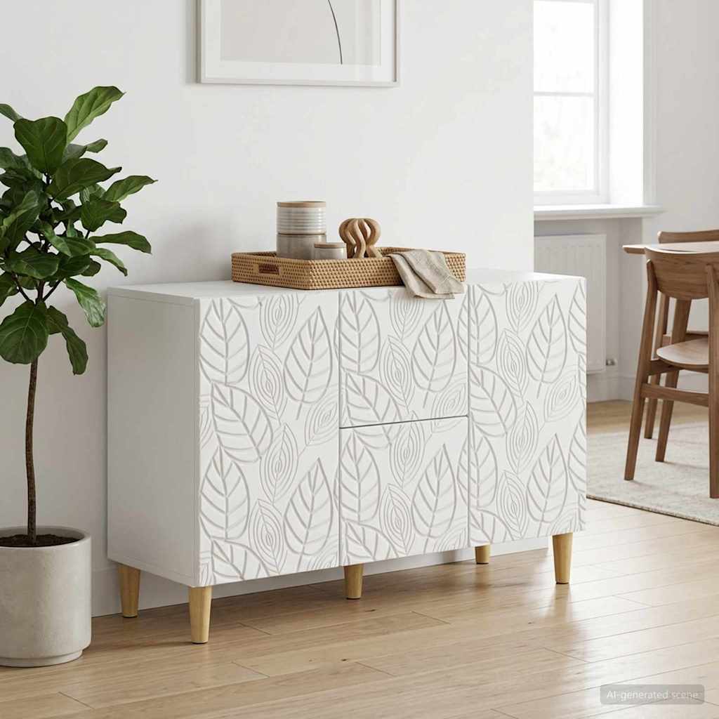 Sideboard Weiß 89 x 34,5 x 60 cm Holzwerkstoff