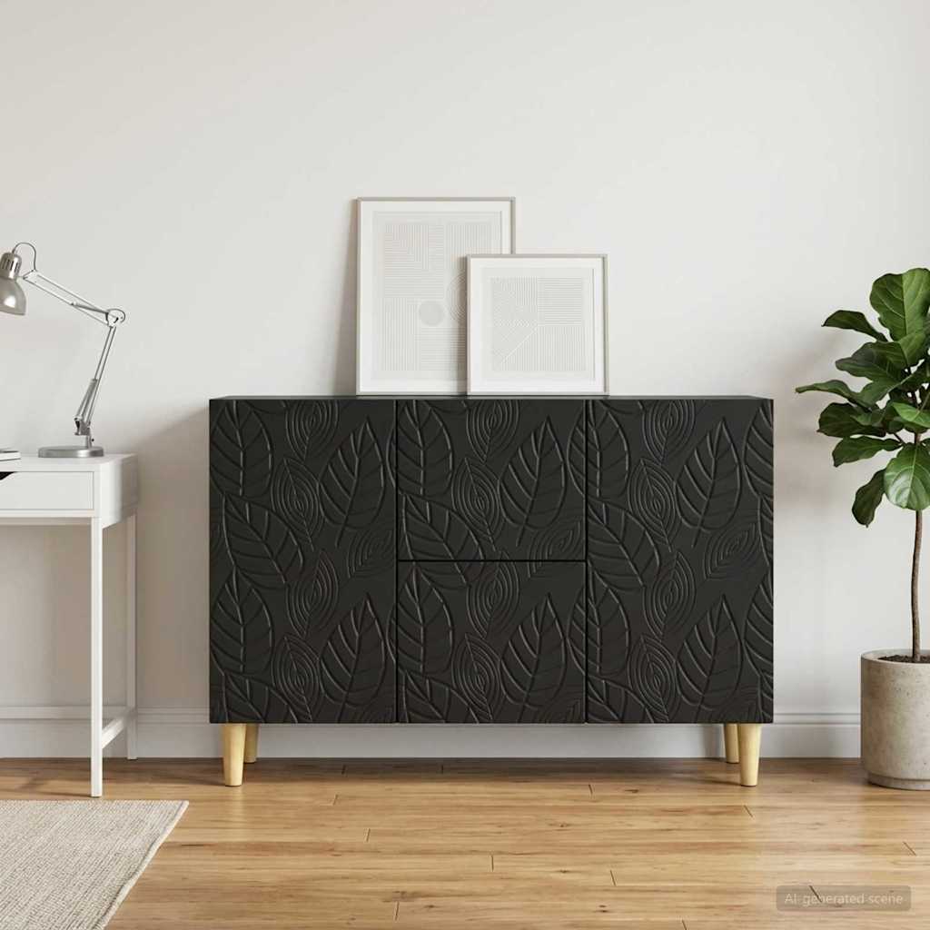 Sideboard Schwarz 89 x 34,5 x 60 cm Holzwerkstoff